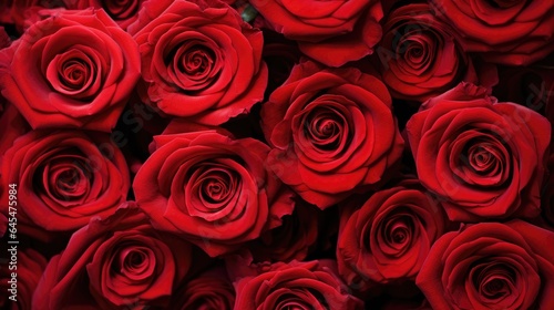 mesmerizing red roses close-up