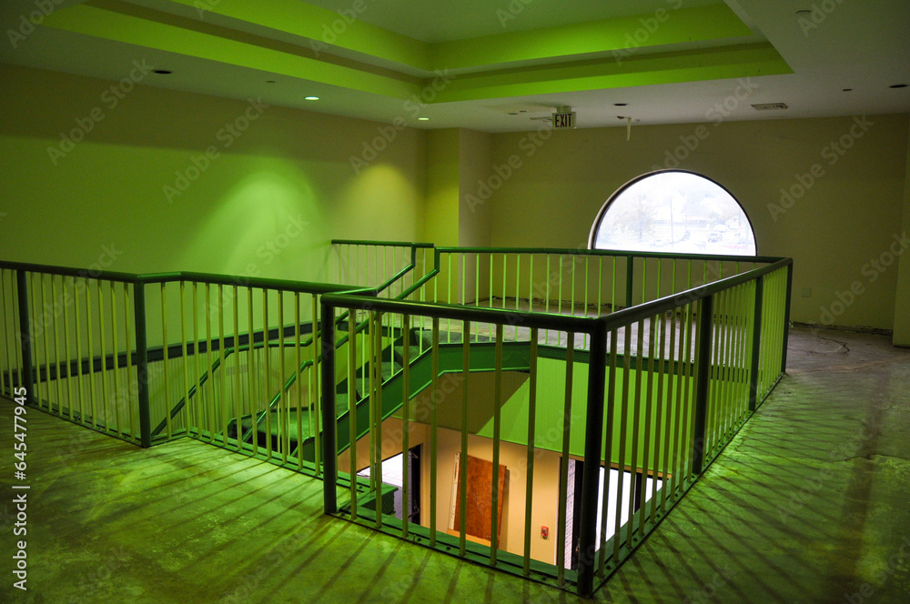 Obraz premium Modern interior architecture with glass.