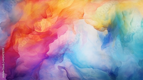 Abstract smoke patterns on a vibrant multicolored background