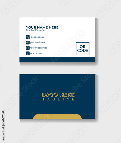 Wallpaper Mural Clean business card design. Vector design. Torontodigital.ca