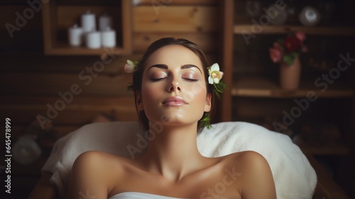 treatments in the spa salon.