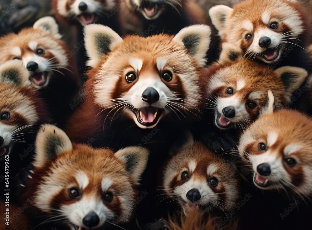A group of red pandas