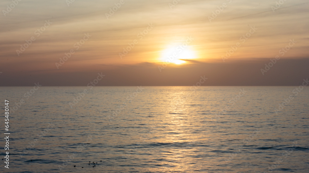 View of a sunset on the beach