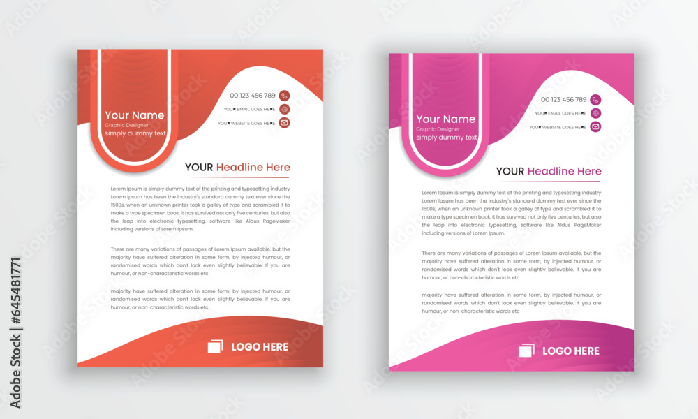 Fototapeta premium Creative Latter Head Design. Vector illustration. And unique design.