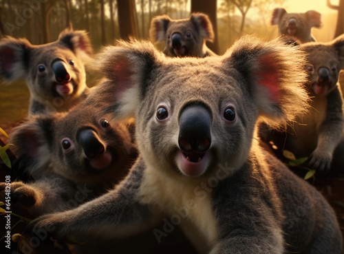 A group of koalas © cherezoff