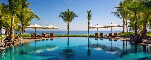 swimming pool with nice view close to the beach