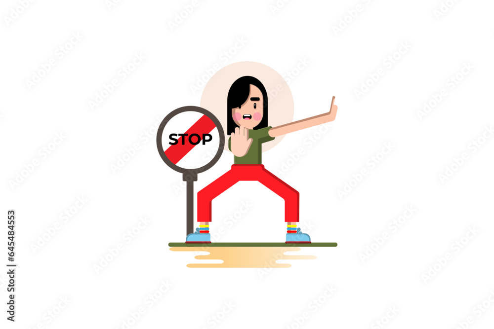 Ταπετσαρία the girl who was giving the warning stopped