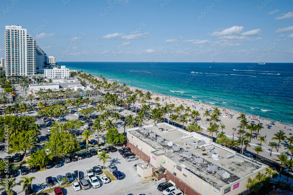 Elevated view of the Fort Lauderdale Beach - Florida - USA, 2018