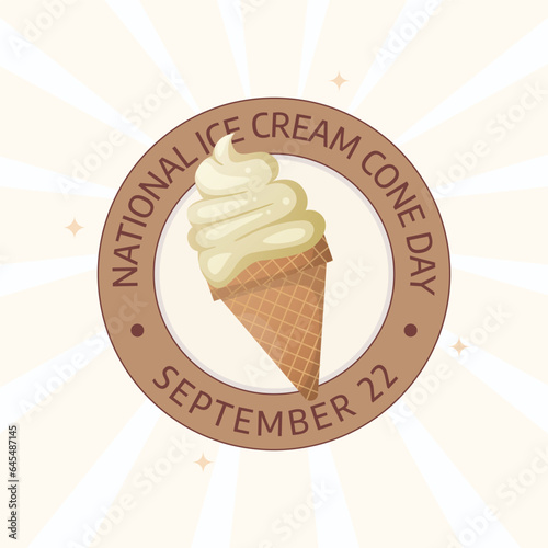 National Ice Cream Cone Day design template good for celebration usage. ice cream vector illustration. ice cream illustration. flat design. vector eps 10.