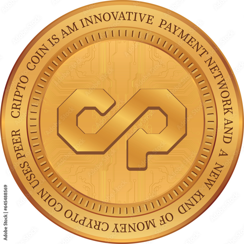 counterpartyxcp virtual currency logo. vector illustrations. 3d