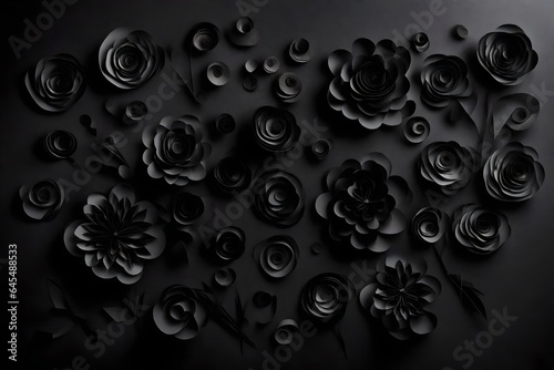 black flower and background