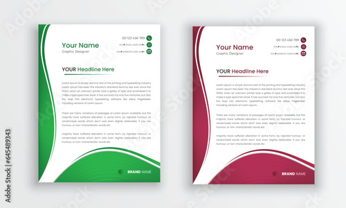 Unique Latter Head Design template. Vector illustration design. 