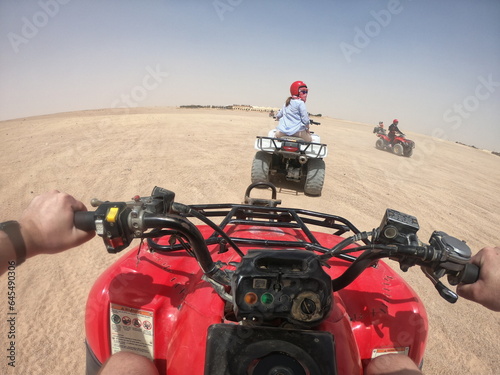 Quad bike rider. Safari tour. Egypt 