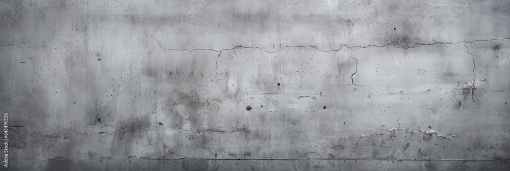 Wide Grey Exposed Concrete Wall Texture for Background and Composing of Scenery or Structures
