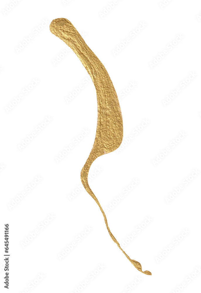 Fototapeta premium Abstract gold brush stroke