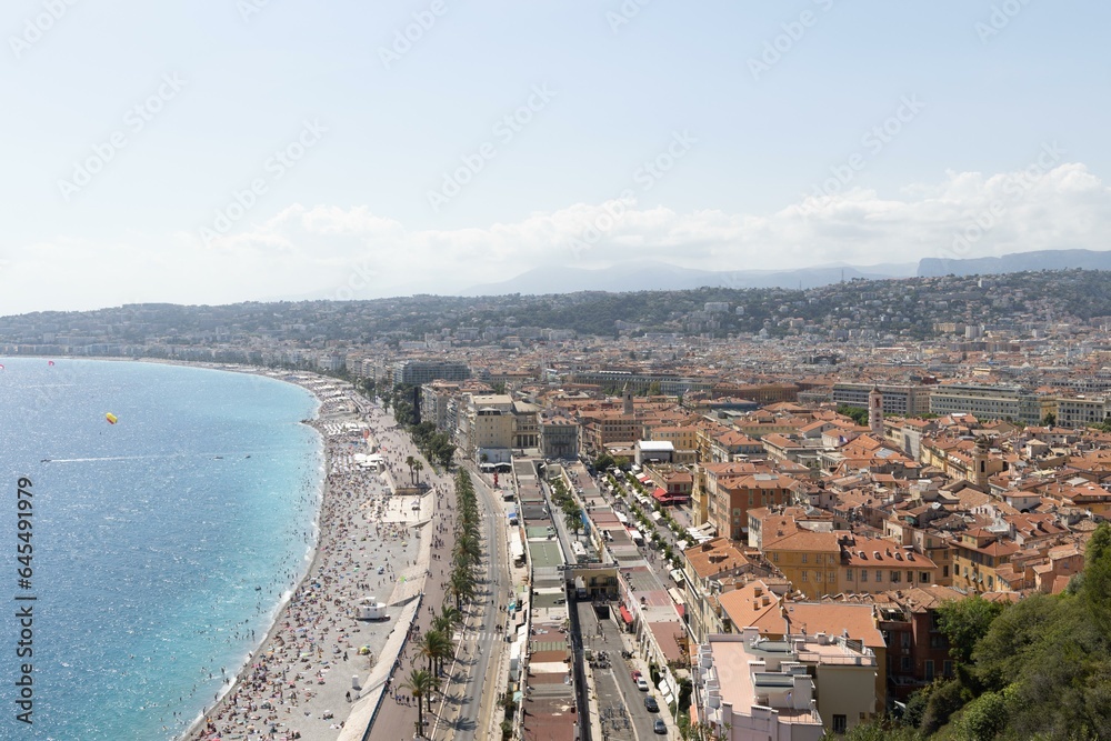 Overlooking the city of Nice from the observation deck, France