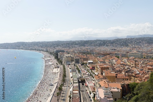 Overlooking the city of Nice from the observation deck, France