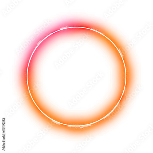 Neon Circle Yellow Red Mix