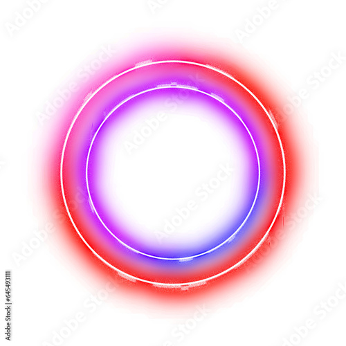 Neon Circle Red Blue Purple Mixed