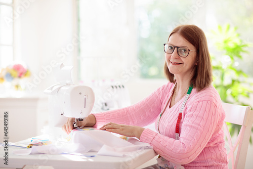 Sewing machine. Fashion design workshop.