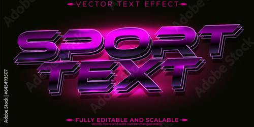 Sport shiny text effect, editable stylish and gym text style