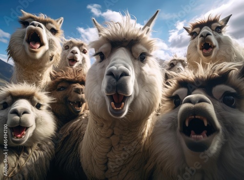 A group of llamas