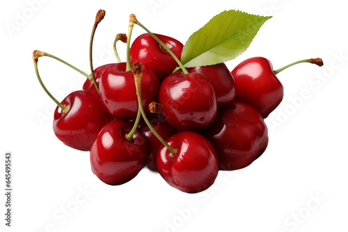 cherries on white background