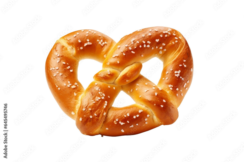 salted pretzels isolated on white background salted pretzels isolated on white background