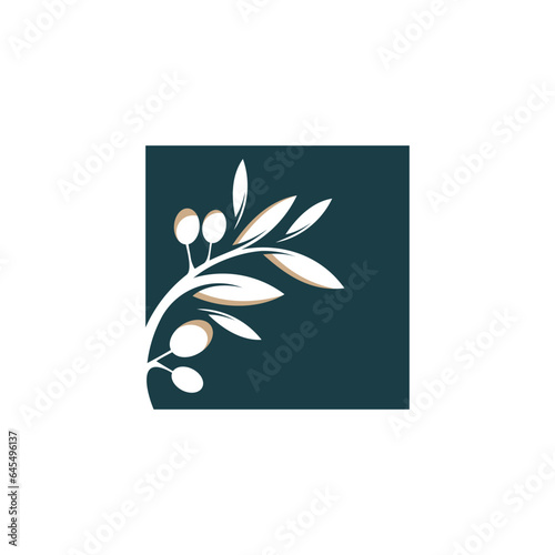 Olive logo design icon element vector with creative modern concept