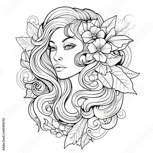 girl with flowers in hair