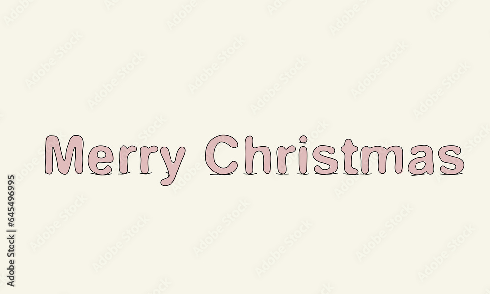 Simple hand drawn lettering. Merry Christmas. Vector illustration. Simple hand drawn lettering. Merry Christmas. Vector illustration.