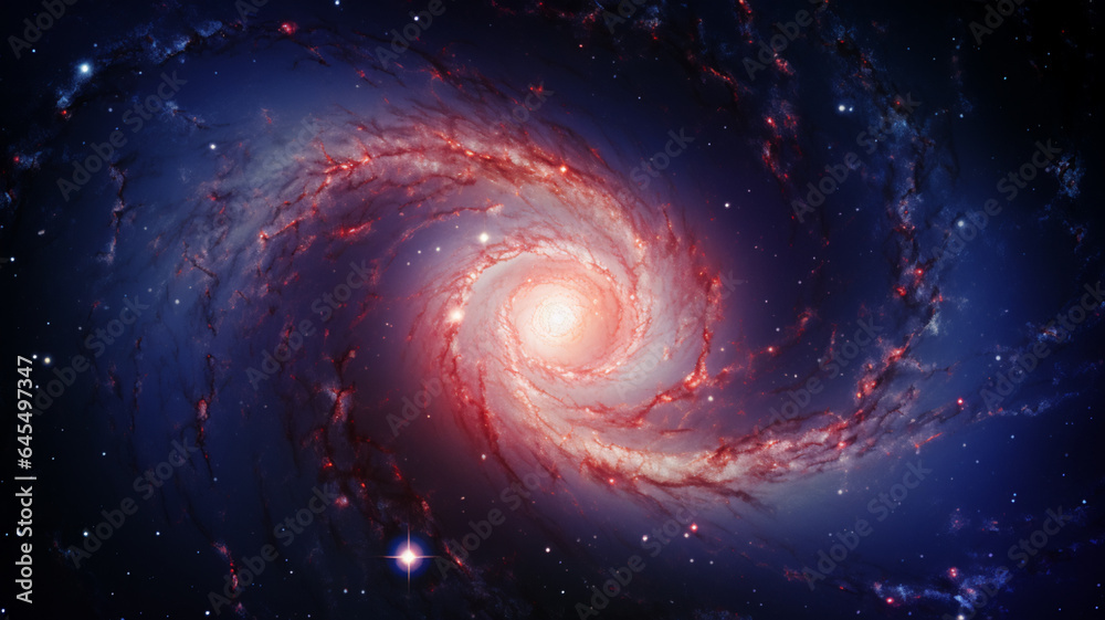 An awe-inspiring view of a spiral galaxy, AI Generative. An awe-inspiring view of a spiral galaxy, AI Generative.