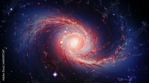 An awe-inspiring view of a spiral galaxy  AI Generative.