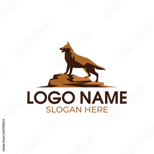 german shepherd dog logo design