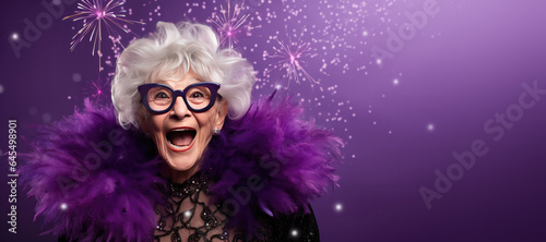 Happy Mature Woman with Gre...