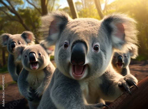 A group of koalas © cherezoff