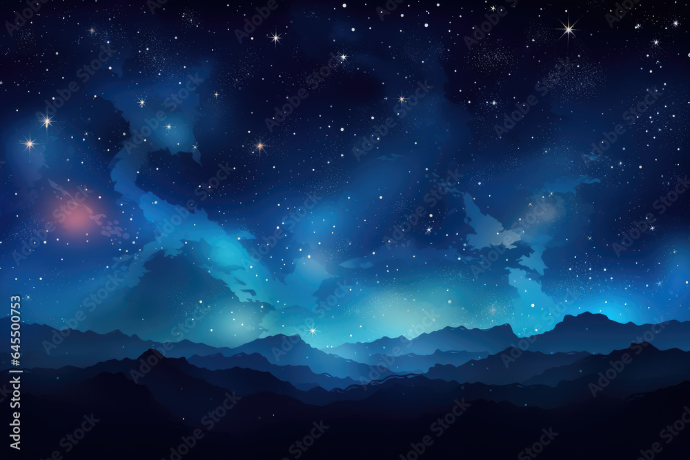 Cosmic and starry background that conveys a sense of wonder and exploration