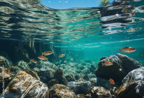 Fish swimming in the water