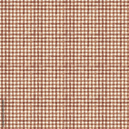 Red checked watercolor pattern. Fabric background.