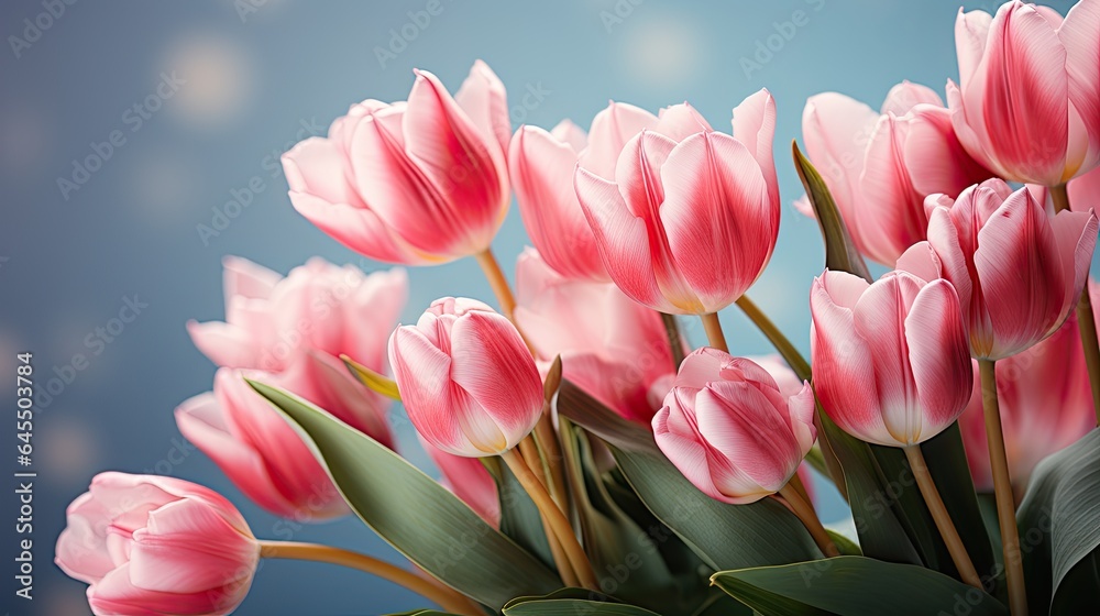 Obraz premium tulips on blue
