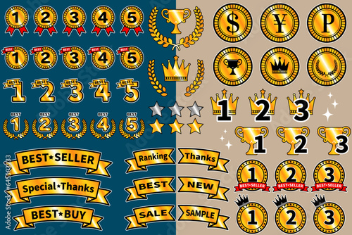 ランキングアイコンデザインセット　フチあり