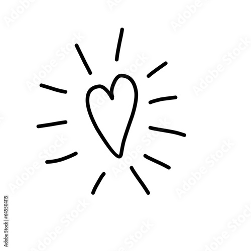 Hand drawn elements, black on white background. Arrow, heart, love, star, leaf, sun, light, flower, crown, king, queen,Swishes, swoops, emphasis ,swirl, heart, for concept design