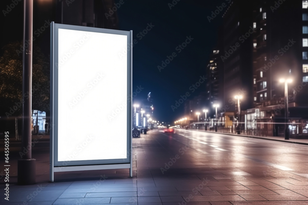 Blank billboard mockup template. Vertical billboard template for product display mockup Blank billboard mockup template. Vertical billboard template for product display mockup