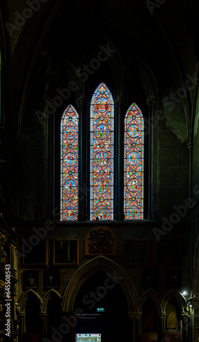 Canvas Print View of Saint Patrick's Cathedral in Dublin, a Roman Catholic cathedral, the nat