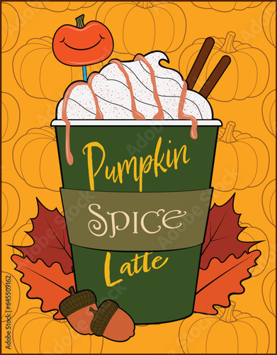 A cup of a pumpkin spice latte.