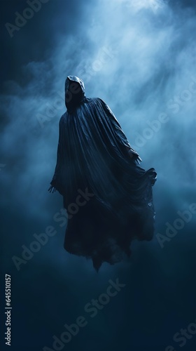 A shadow dementor floating in sky,  Generative AI illustrations