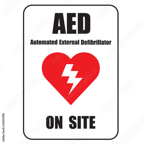 AED,automated external defibrillator flat vector icon