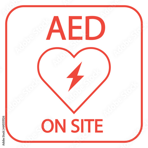 AED,automated external defibrillator flat vector icon