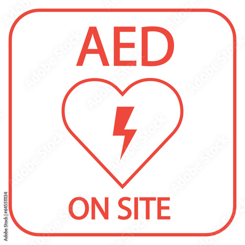 AED,automated external defibrillator flat vector icon