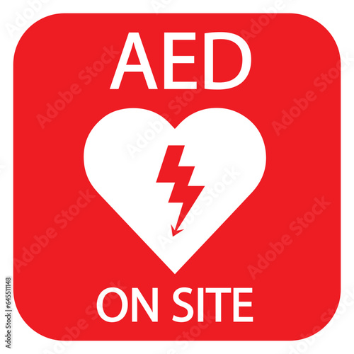 AED,automated external defibrillator flat vector icon